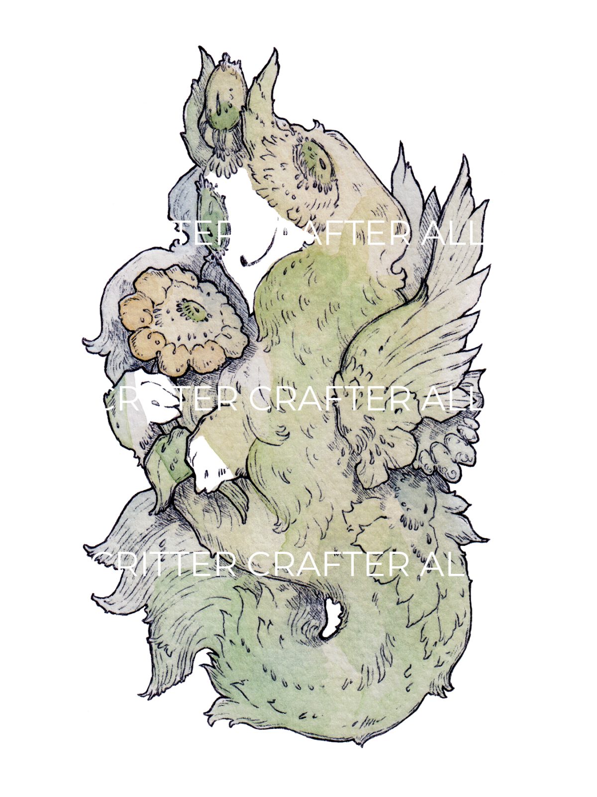 [LAST CHANCE] Keychain - "Verdant Mourner"