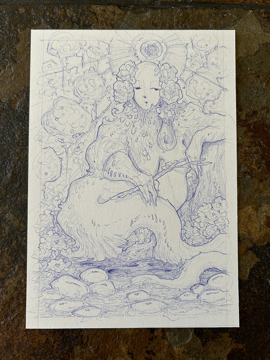 Original Ballpoint Pen - "Radiant Blight"
