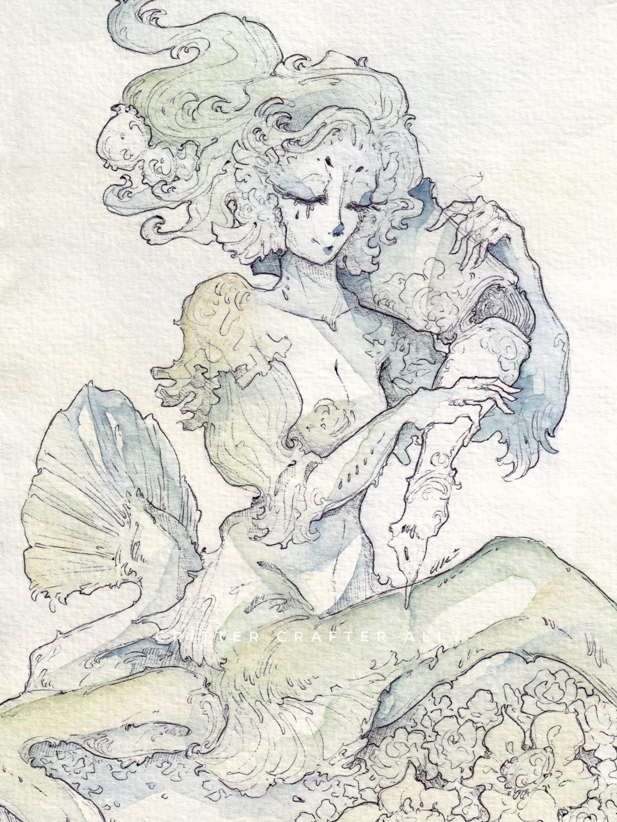 Art Print - "Mermay 2026: Deep-sea Yearner"